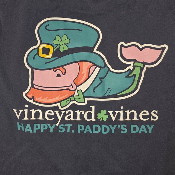 Kids Vineyard Vines Happy St Paddy’s Day Whale Pocket T - Picture 5 of 7